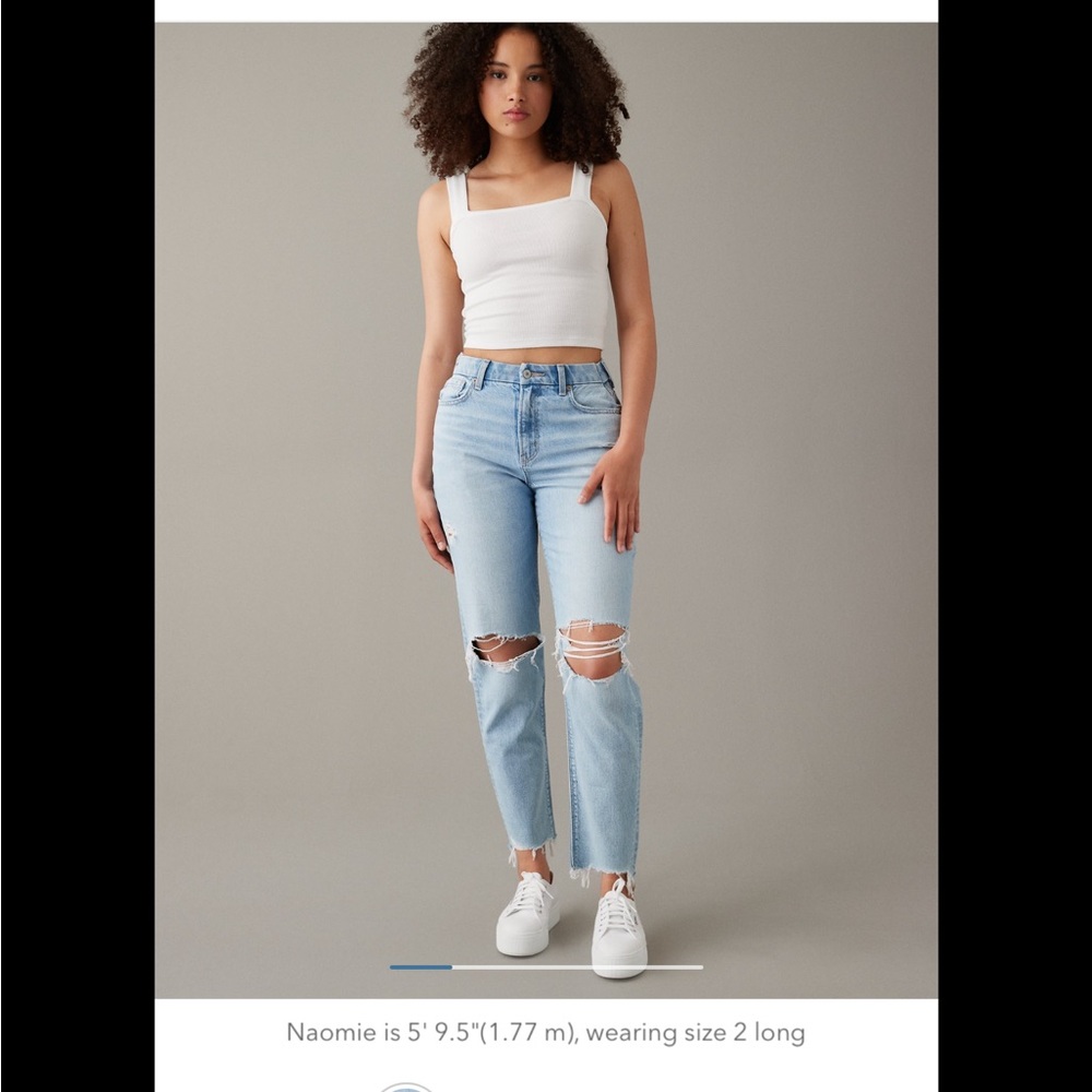 AE Stretch Curvy Mom Jeans